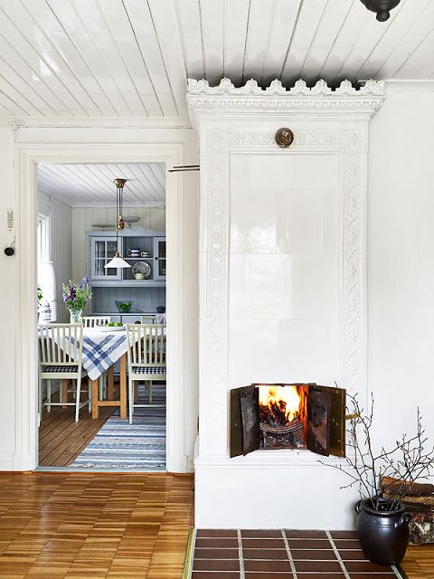 a large white stove can be placed in any part of your home where it fits