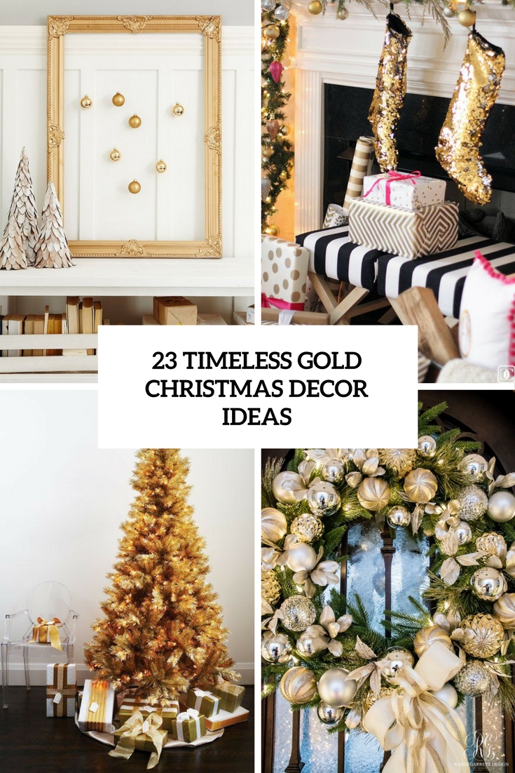 timeless gold christmas decor ideas cover