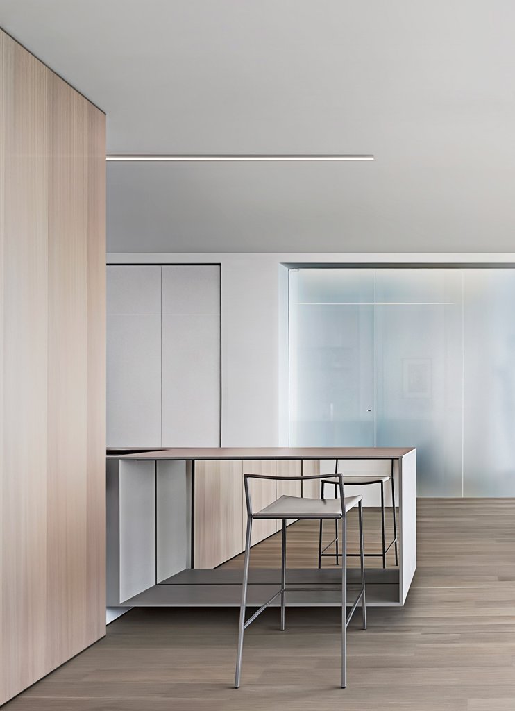 Here you can see a small counter that can be used for working or as a breakfast nook
