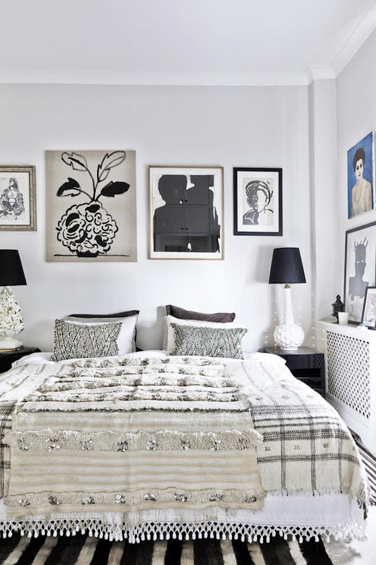 Boho Scandinavian Home With Lots Of Artworks