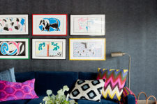 06 The second living room shows off bold furniture and textiles and artworks