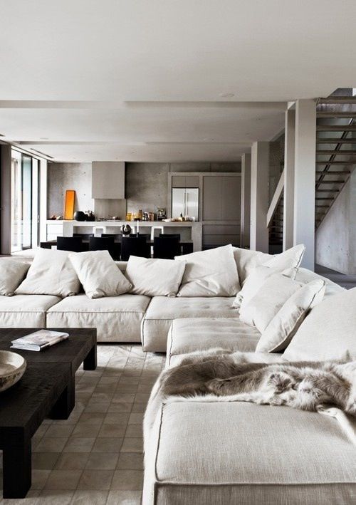 remember that an oversized corner sofa is appropriate for large oppen spaces, not closed rooms