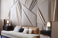 17 add geometry and a dimensional feel to your living room with such decorative panels