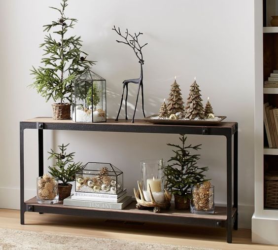 How To Decorate Console Table For Christmas Shelly Lighting