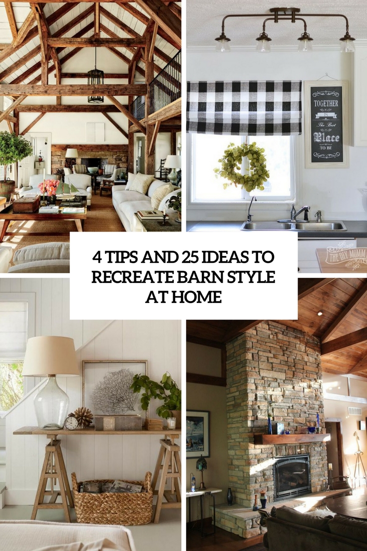 tips and 25 ideas to recreate barn style at home cover