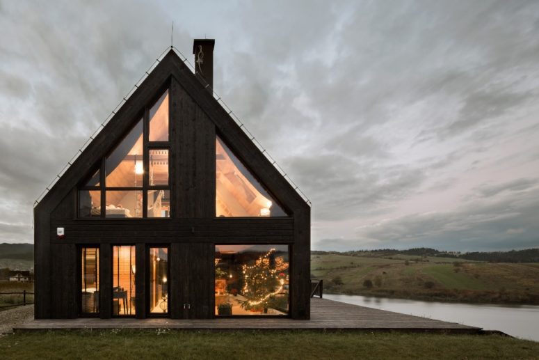 cottage with a gabled roof