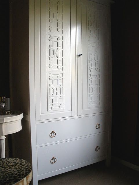 Hemnes wardrobe with overlays looks more refined and vintage-styled