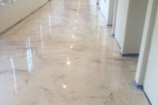 02 epoxy floors are often chosen for their amazing and bright look, here pearl metallic epoxy floors look wow