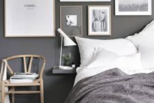 03 a stylish modern gallery wall with photos and posters for a girlish space