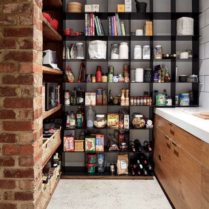 There's a small comfy pantry where the owners store all their food and other stuff