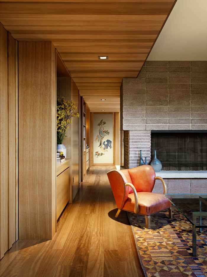 Many parts of the home are clad with wood, and you may see much wooden furniture, too, leather pieces are also included for a mid century feel Many parts of the home are clad with wood, and you may see much wooden furniture, too, leather pieces are also included for a mid-century feel