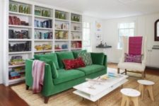 12 a green Stockholm piece is a nice and refreshing idea for a modern living room