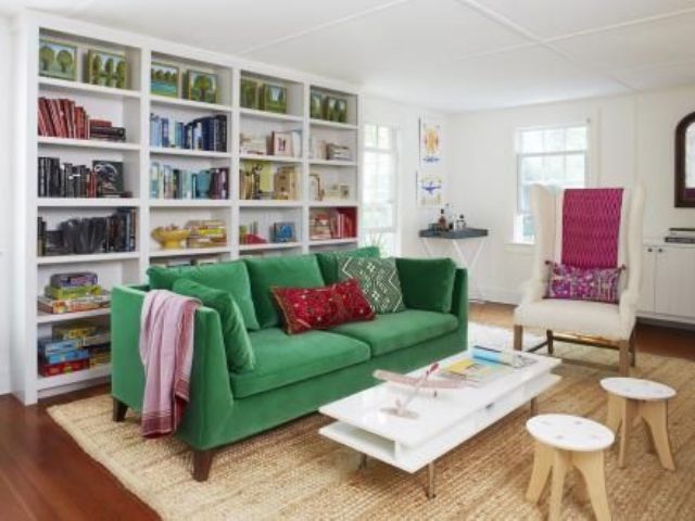 a green Stockholm piece is a nice and refreshing idea for a modern living room