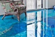 12 epoxy floors are usually installed over concrete ones, which gives them even more durability