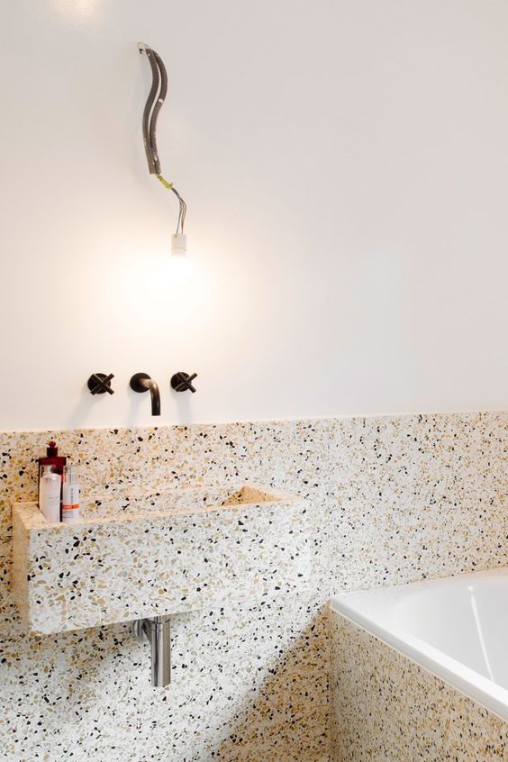terrazzo exists in more neutral color combos, so if you want something calming, you will find it