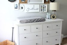 13 take IKEA Hemnes dresser and use it as a changing table using drawers for storage