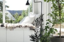 windowsill nook made with Besta units