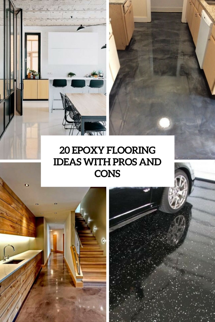 White Epoxy Flooring Indoors Throughout The Home 