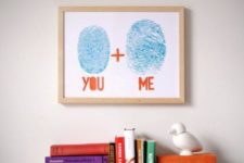 22 a simple finger print wall art can be easily DIYed by you