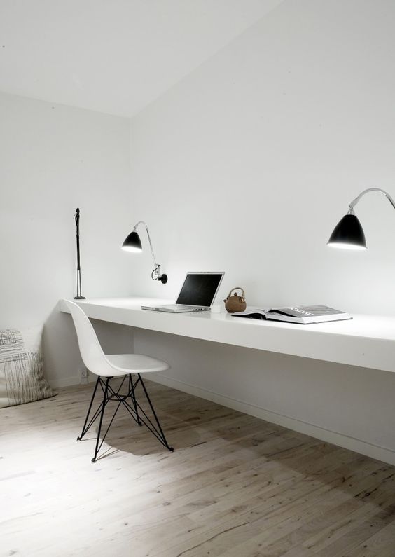 https://www.digsdigs.com/photos/2018/01/23-a-minimalist-workspace-with-a-floating-desk-lamps-and-a-modern-chair.jpg