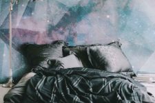 26 galaxy-inspired wall mural makes a bold statement in the space
