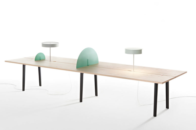 The Offset Table is an ideal solution for shared and open workspaces as it can accomodate several people