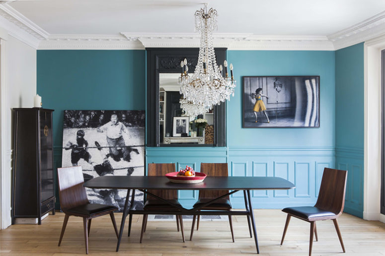 Mid-Century Parisian Apartment With Bold Splashes