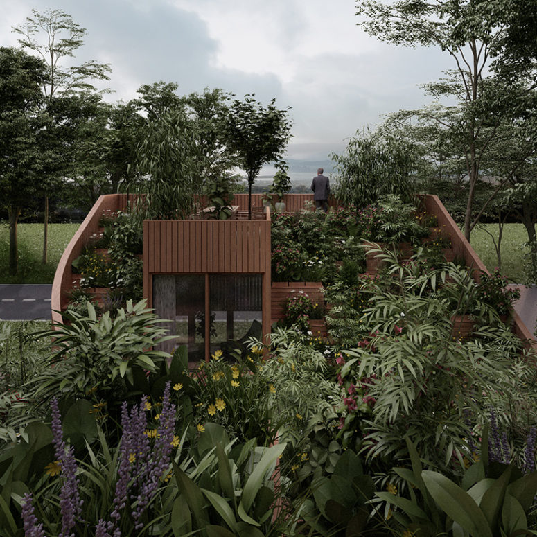 Having their own food and flowers was essential for the owners, so they can enjoy their ladder garden and always feel outdoors Having their own food and flowers was essential for the owners, so they can enjoy their ladder garden and always feel outdoors