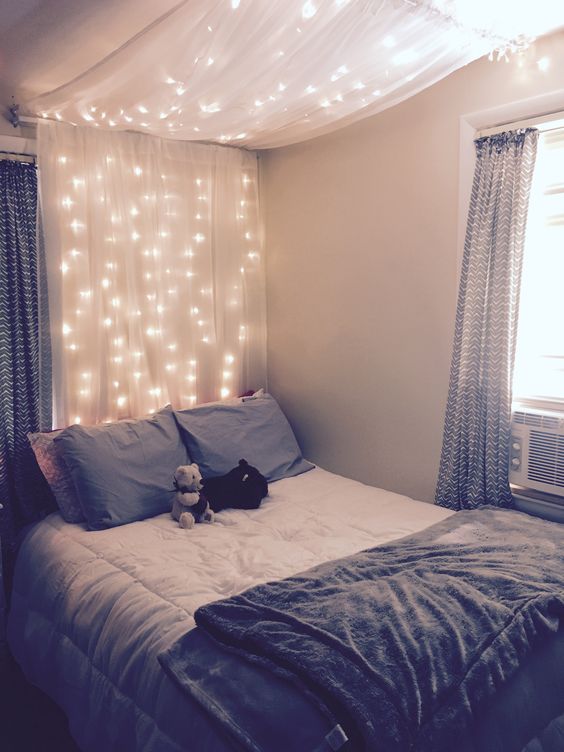 headboard string lights