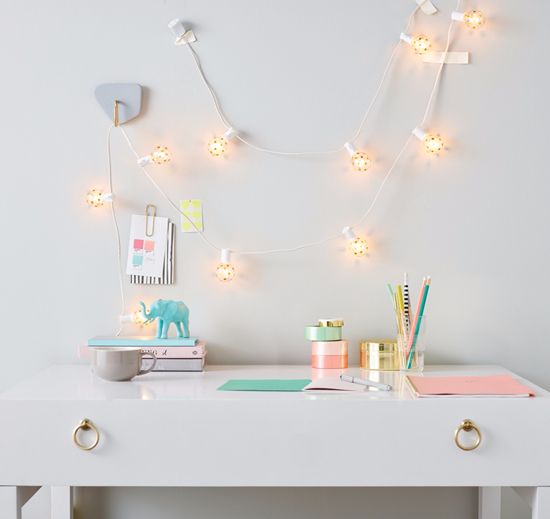 25 Ideas To Use String Lights Home Offices - DigsDigs