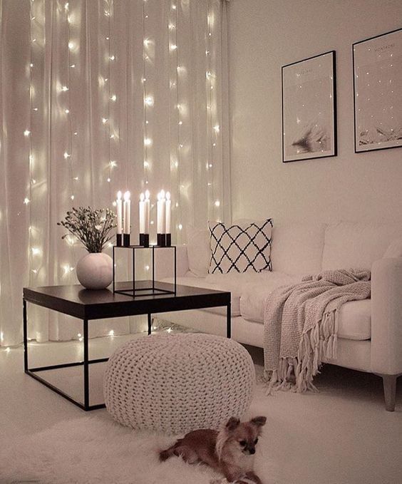 25 Cozy String Lights Ideas  For Living  Rooms  DigsDigs