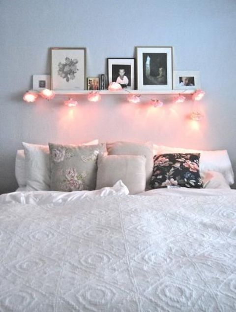 headboard string lights