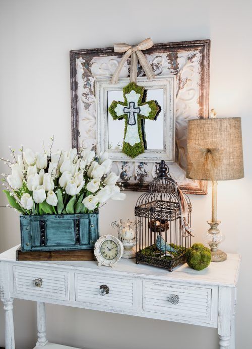 25 Fresh Spring Console Table Decor Ideas - DigsDigs