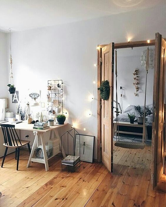 25 Ideas To Use String Lights In Home Offices DigsDigs