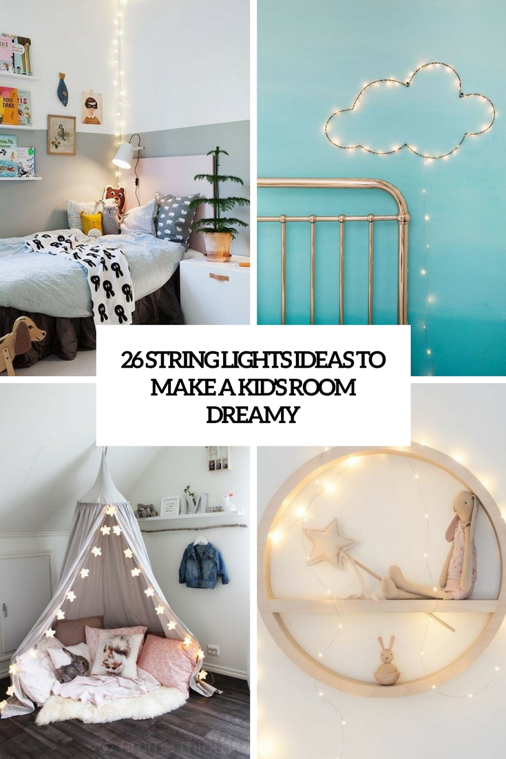 string lights ideas make kid room dreamy