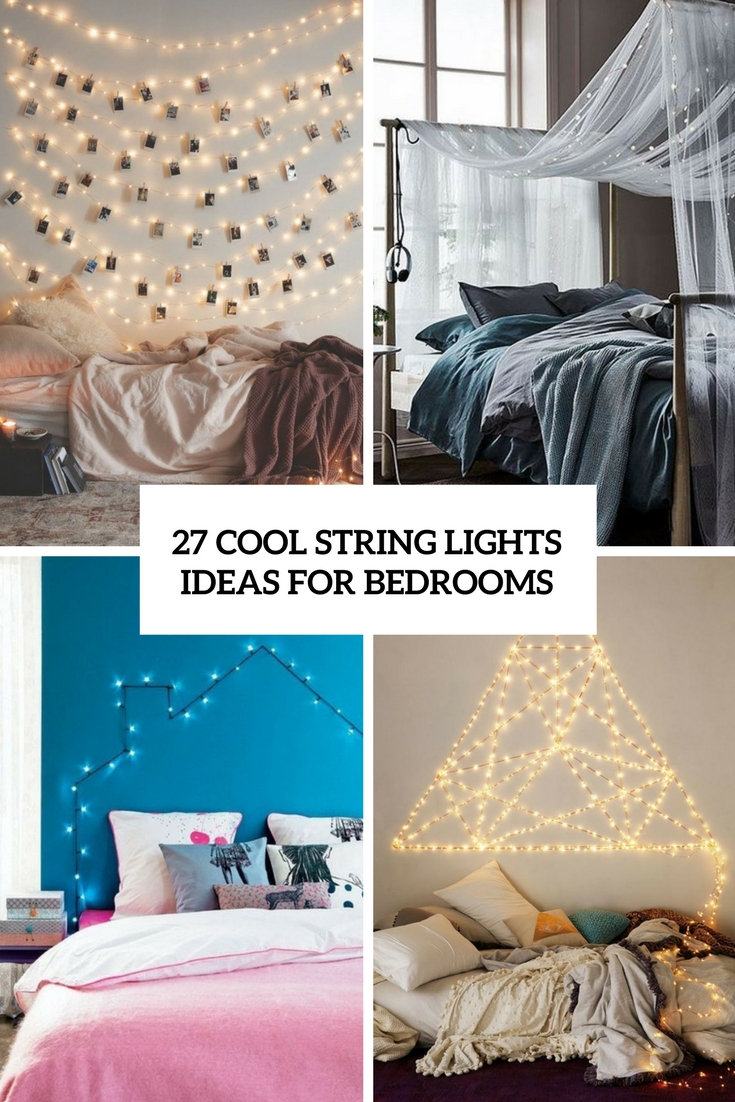 cool string lights ideas for bedrooms cover