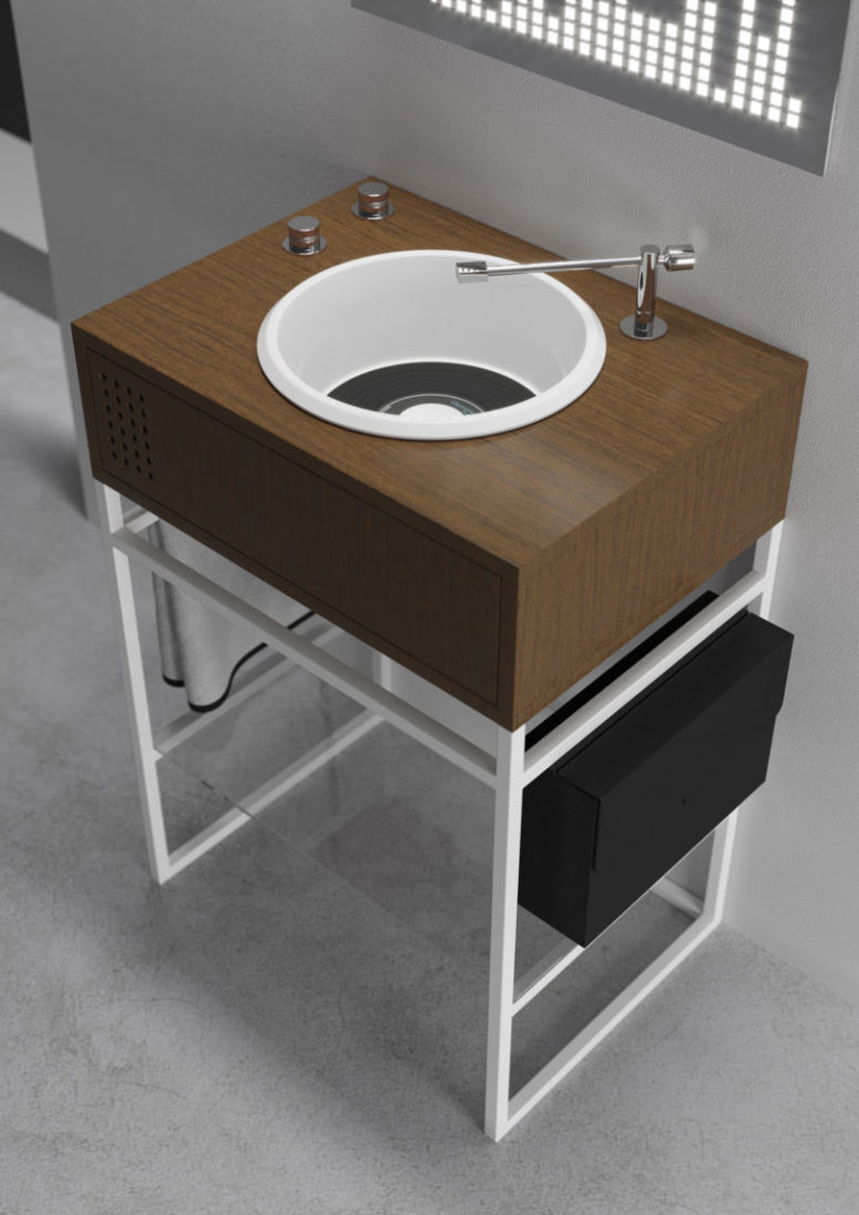 elegant modern vanity for a club lovers There are single and double vanities, and every detail from the faucet to the sink itself is perfectly styled