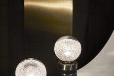 02 These are bubble table lamps on elegant metal stands, I almost hear this effervescence