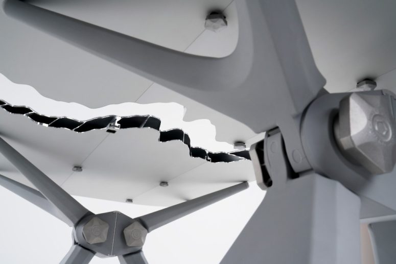 Recycled aluminum is used to create the base of each piece and to make it stable and functional