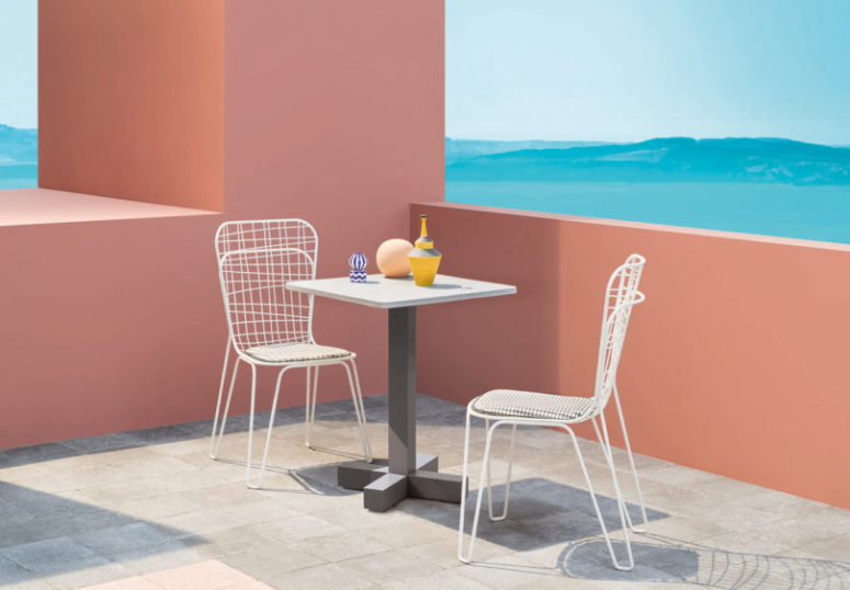 The collection uses natural materials and looks chic and cool