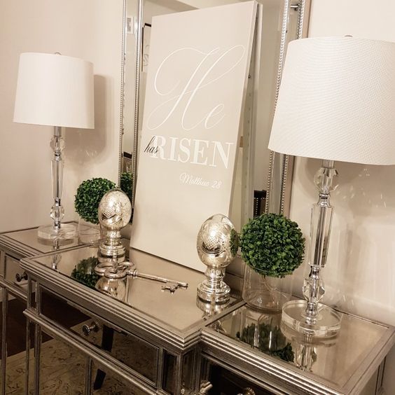 25 Cute Ways To Style Your Console For Easter Digsdigs Console For Easter, Elegant Console Table Design