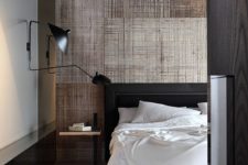 06 such creative textural wallpaper will add interest to a laconic masculine space