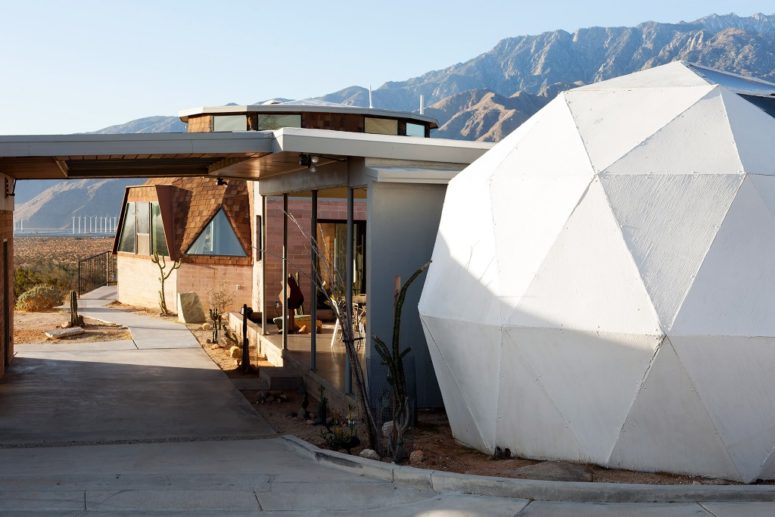 MidCentury Dome House With Angular Windows DigsDigs