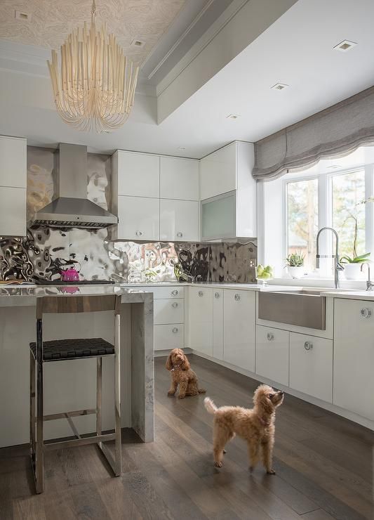 White Penny Tile >> 25 Trendy Metal Kitchen Backsplashes To Try - DigsDigs White Penny Tile >> 25 Trendy Metal Kitchen Backsplashes To Try - DigsDigs