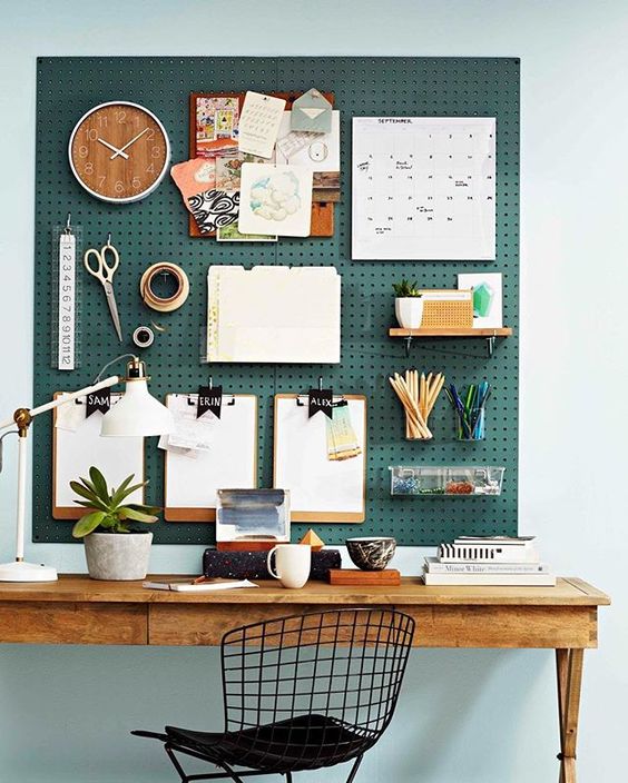 25 Cool Ways To Decorate Home Office Walls - DigsDigs