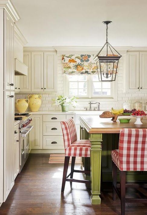 https://www.digsdigs.com/photos/2018/03/20-red-and-white-buffalo-check-stools-add-a-bright-touch-to-the-rustic-kitchen.jpg