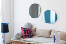 22 asymmetrical decorative mirrors in different colors – take two for more harmony in your space