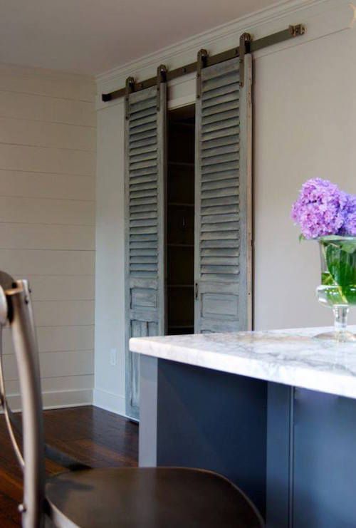 sliding shutter doors are sure to give your space a character and a vintage feel