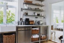masculine metal kitchen cabinets