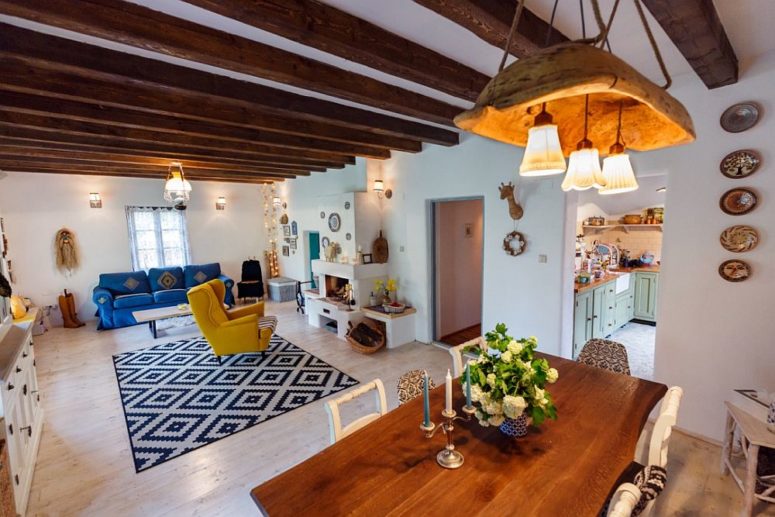 This amazing colorful home is filled with bold touches and breathes with traditional Romanian culture, which makes it so special